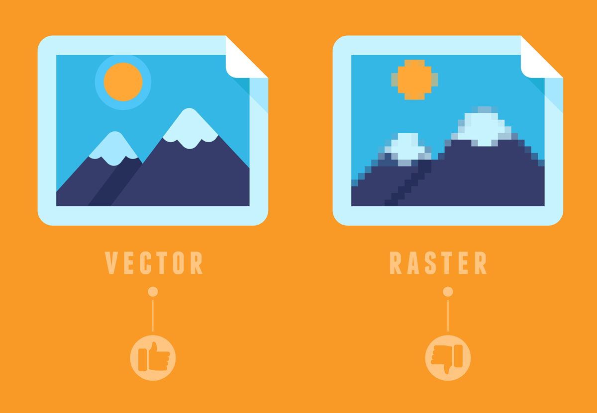 Vector graphics can be resized to your liking